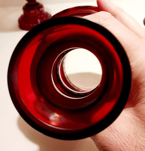 Stunning Egermann Ruby Glass Decanter & Pedestal Dish - Picture 8 of 12