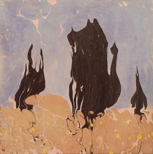 Koloman Moser: Composition in Black, Ocher and Blue Archival Quality Art Print