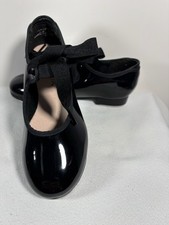 Girl s Capezio N625C Black Patent Tap Shoes Size 1 M