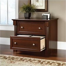 Pemberly Row 2Drawers Lateral Cherry Wood Filing Cabinet Easy Assembly
