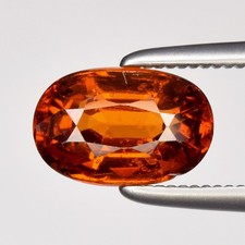 💎 1.46ct 7.8x5mm VS Oval Natural Orange Spessartite Garnet - Africa Gemstone