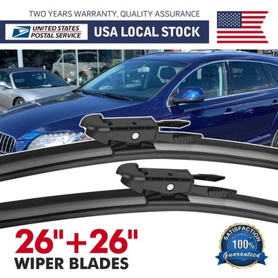 26''&26'' Front Windshield Wiper Blades Factory Quality for Audi Q7 2007-08/2015