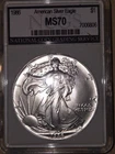 1986 American Silver Eagle $1 NCGS Flawless Mint grade 70- First Year Issue