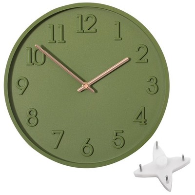 Clockswise 11'' Modern Minimalist Round Wall Clock Analog Display Step Movement