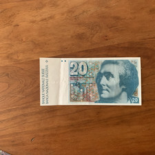 Switzerland VF Note 20 Francs 1987