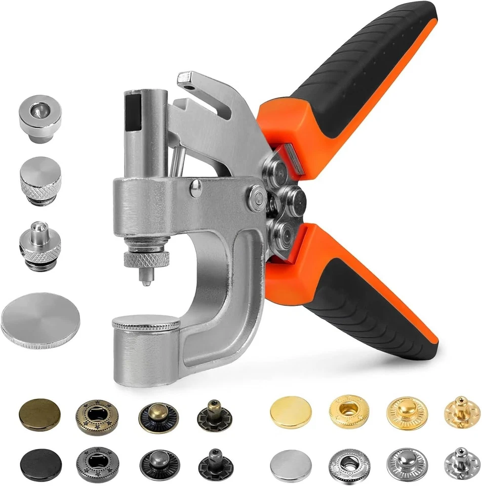 Snap Button Kit with Pliers - 40 Sets, 4 Colors - Image 3 of 4