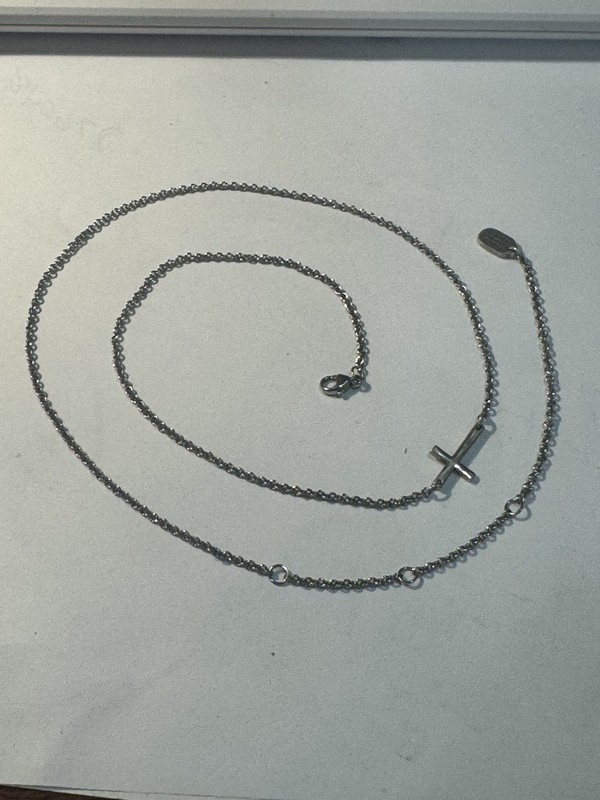 James Avery Horizon Cross Necklace Adjustable Length Sterling Silver