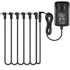 6-In-1 Guitar Pedal Power Adapter DC 9V 1.5A Cables for Most Effect Pedal, 5FT