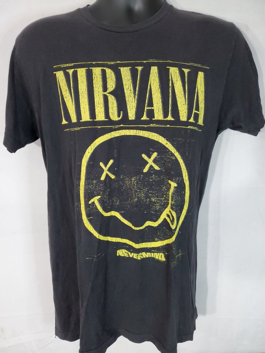 Vintage Distressed Nirvana Band Tee Men's Medium Short Sleeve Tulex