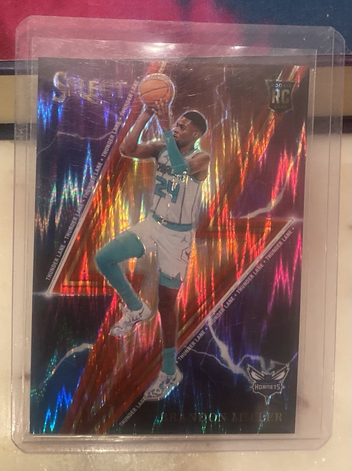 2023-24 Panini Select - Thunder Lane Brandon Miller #12 Red Flash Prizm /99 (RC)