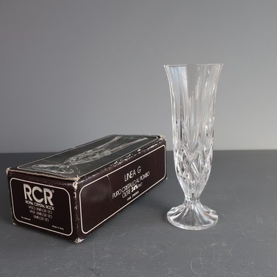 Vintage RCR Royal Crystal Rock Linea G Vase - in Box