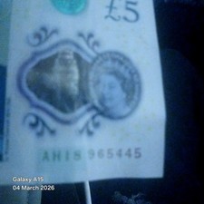 Billete de 5£ ahi8 notare real pero raro