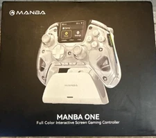 ManbaOne Interactive Screen Wireless Gaming Controller for PC w Dock White