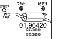 Mts EndschalldäMpfer NachschalldäMpfer 01.96420 FüR Yaris Toyota SCP10_ SCP10R