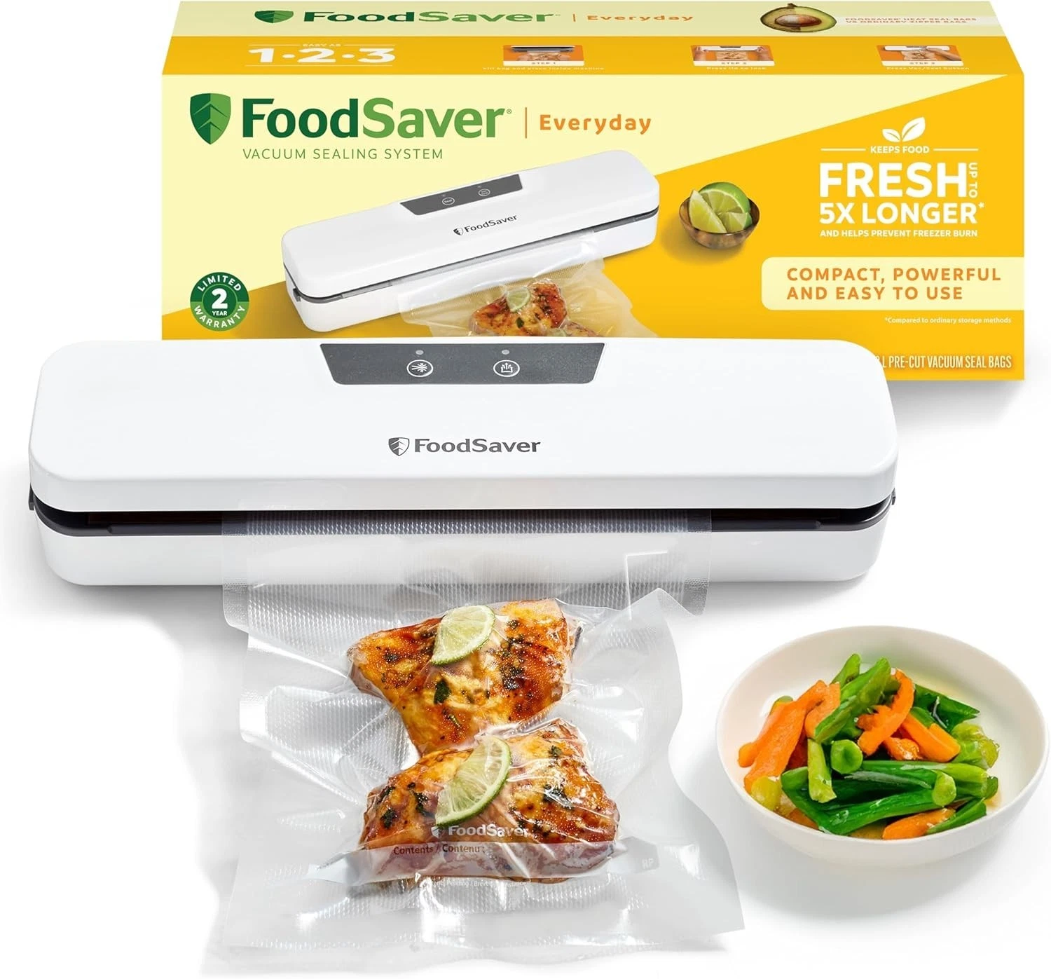 FoodSaver Vacuum Sealer Machine Keeps Food Fresh /Sous Vide Compact & Powerful
Opens in a new window