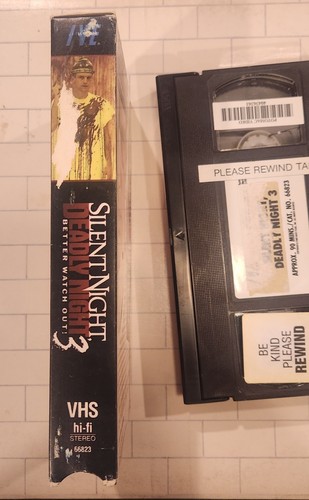Silent Night Deadly Night 3 Better Watch Out VHS 1989 Quiet Films Christmas Tape - 第 4/5 張圖片