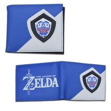 The Legend of Zelda Bi-Fold Flat Wallet - HYLIAN SHIELD New Anime Billfold 