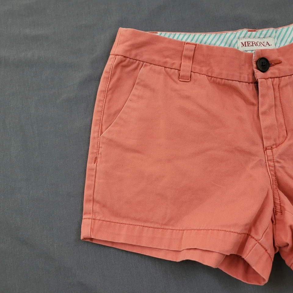 Шорты женские Merona размер 2 с заниженной талией китайские 2,5 дюйма по внутреннему шву с карманами на молнии твидовые розовые - Изображение 2 из 4
