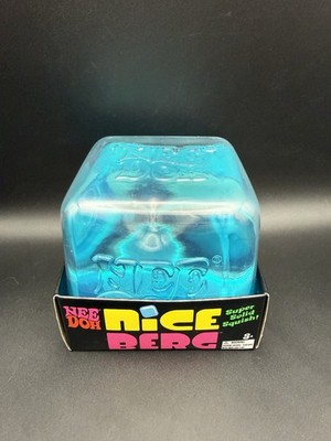 NeeDoh Nice Berg Blue XL Giant Nee Doh Niceberg Solid Squish Cube Ice Block NEW