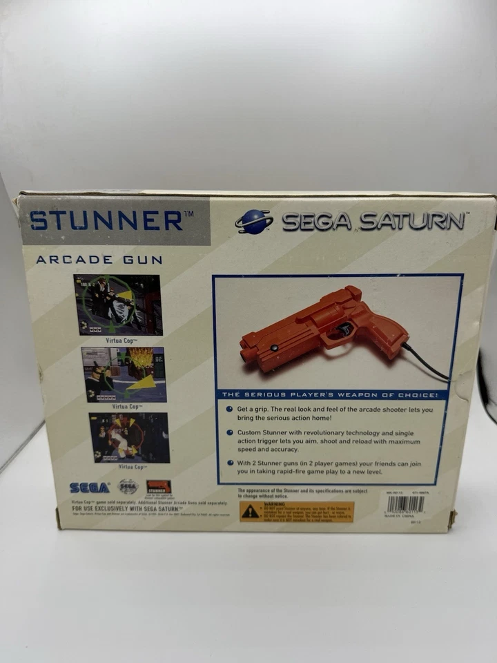 Authentic Sega Saturn Stunner Arcade Zapper Gun IN ORIGINAL BOX w/ paperwork! - Image 2 of 4