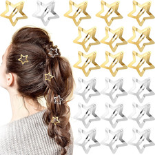20Pcs Star Hair Clips for Women, Non-Slip Metal Star Snap Barrettes, Y2K Hairsty