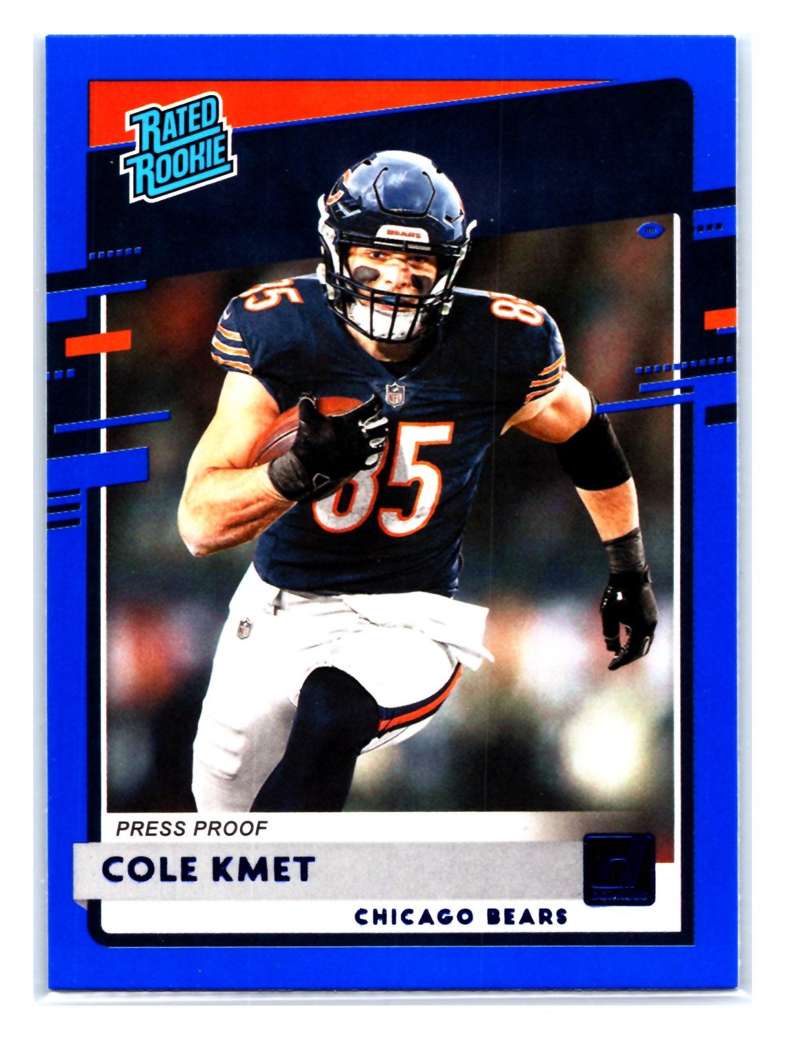 Cole Kmet 2020 Donruss Press Proof Blue #331 Chicago Bears Rookie