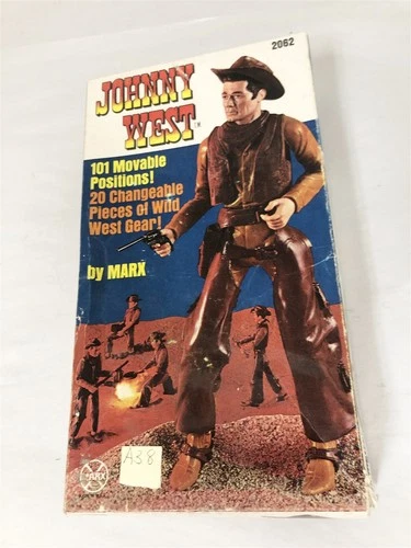 1960s MARX JOHNNY WEST IN BOX WITH ACCESSORIES LOT #38