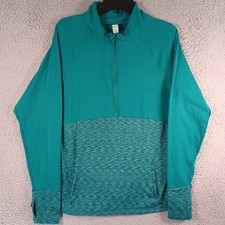 Marika Womens Blue-ish Green 1/2 Zip Sweatshi...