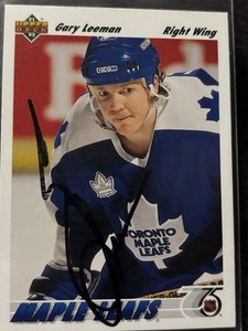Gary Leeman Toronto Maple Leafs autographed  card (1992-93 Upper Deck #272)