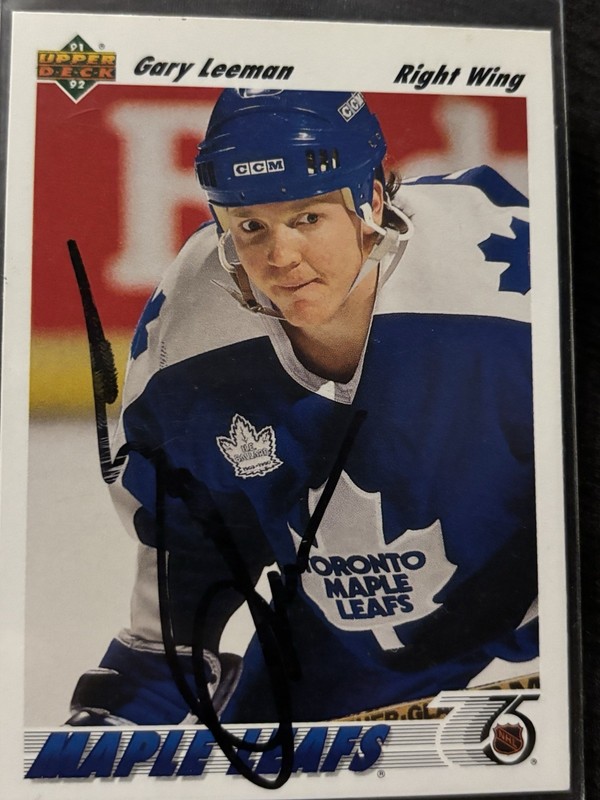 Gary Leeman Toronto Maple Leafs autographed  card (1992-93 Upper Deck #272)
