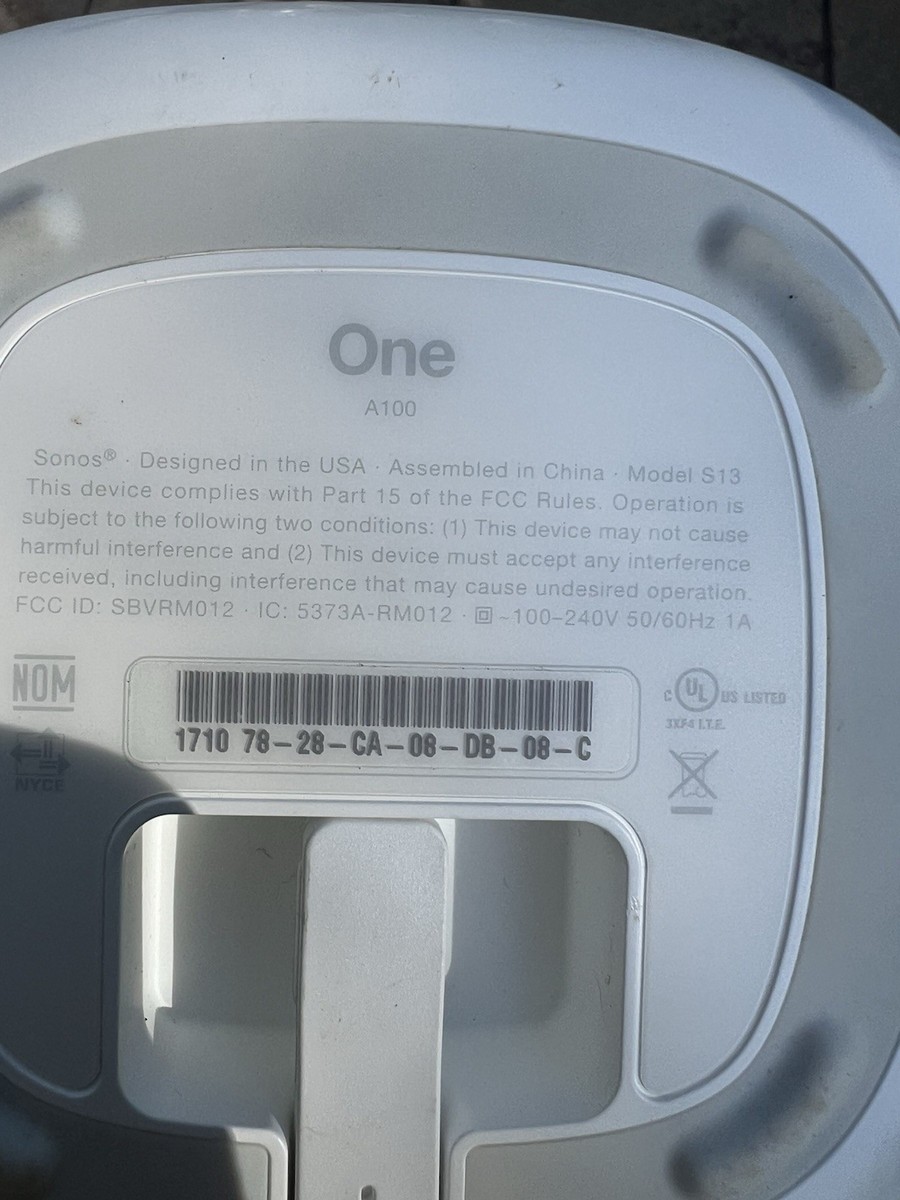 Sonos One A100 S13 Wireless Smart Speaker – Alexa & Google