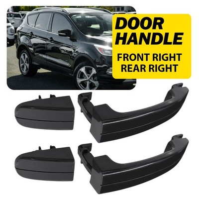 Black Exterior Right Door Handle 2X For 12-18 Ford Focus 2014-22 Transit Connect