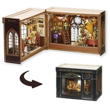 DIY Miniature House Kit with Furniture, Opened  Closed Mini Cube Dollhouse