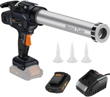 2-In-1 Cordless Caulking Gun Sausage Gun with 2.0AH Batteries, for 10Oz-20Oz/300