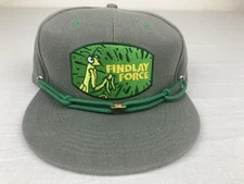 FINDLAY FORCE SNAPBACK TRUCKER HAT CAP GRAY FLAT BRIM POCKET SEWN PATCH RARE NEW