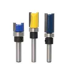 New 3X 1/4" 6.35mm Router Bit Template Cutter Set for Wood Hardwood Woodwork