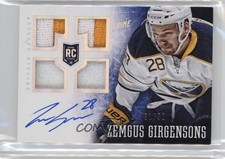 2013 Panini Prime Rookie Auto Holo Silver 31/50 Zemgus Girgensons #172 Patch 1o3