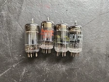 Lot Of Four 12AU7 Vacuum Tubes All Matched And Tested Strong