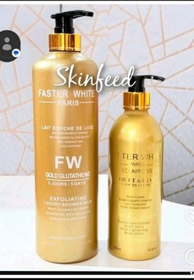 FASTER WHITE ARGAN Super Whitening Shower Gel & Body Lotion 500ml 2in1  