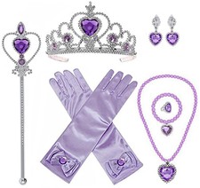 Princess Sofia Rapunzel Costume Dress up for Girls Rapunzel Gloves Tiara Crow...