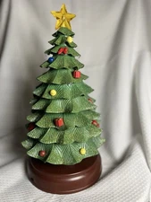 Christmas Tree Musical Twirling Tabletop Display Eluceo Motion Light Up  Holiday