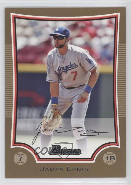 2009 Bowman Gold James Loney #161 0f8