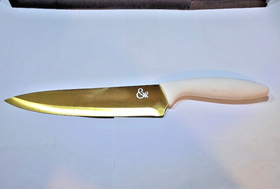Thyme & Table, 8'' Chef's Knife, Gold Colored Blade, 13 3/4'' Ovh, M/NM