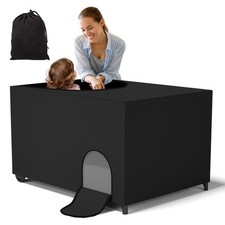 Crib Blackout Cover for Pack N Play, Portable Travel Crib Canopy Cover with S...