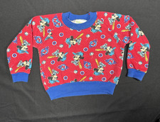 Vintage 80s 90s Disney Mickey Stuff For Kids AOP Baseball Sweatshirt Toddler