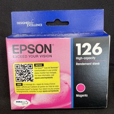 Epson 126 Magenta Ink Cartridge Brand New Sealed EXP: 2024