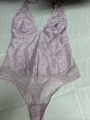 B.Tempted NWT Women s Lingerie Teddy Thong Back Light Purple Beautiful NEW