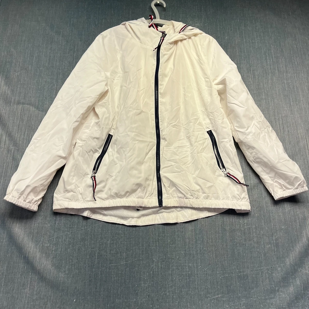 Tommy Hilfiger White Windbreaker Coats, Jackets & Vests for Women  display picture 1