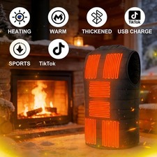 Unisex USB-Powered Heated Vest - 10 Heating Zones 3 Heat Levels Large Size Warm
