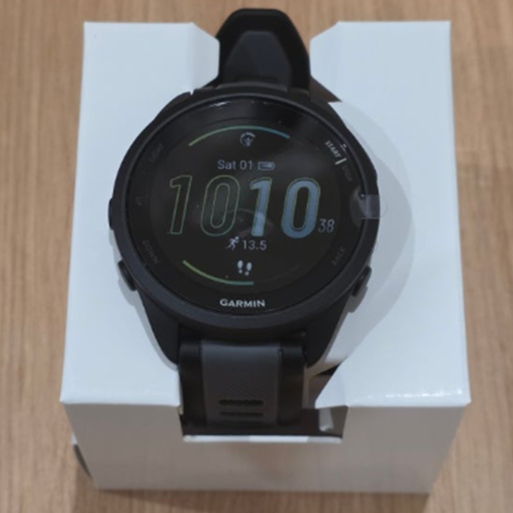 Garmin Forerunner 165 Running Watch – Black/Slate Gray (010-02863